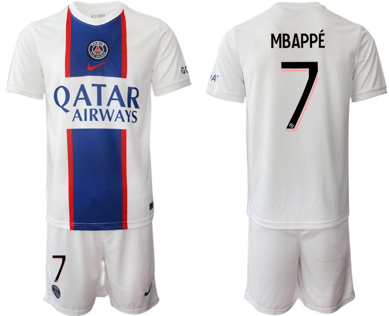 Men 2022-2023 Club Paris St German away white 7 Soccer Jerseys